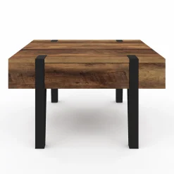 IDMarket Table basse carrée 1 tiroir et pied épingle* Meubles En Bois|Tables Basses