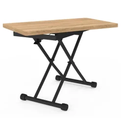 IDMarket Table basse convertible en table à manger industrielle* Collection Design|Collection Industrielle