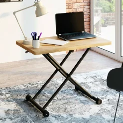 IDMarket Table basse convertible en table à manger industrielle* Collection Design|Collection Industrielle