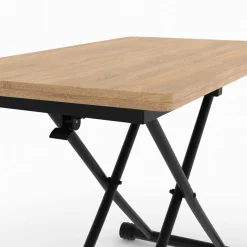 IDMarket Table basse convertible en table à manger industrielle* Collection Design|Collection Industrielle
