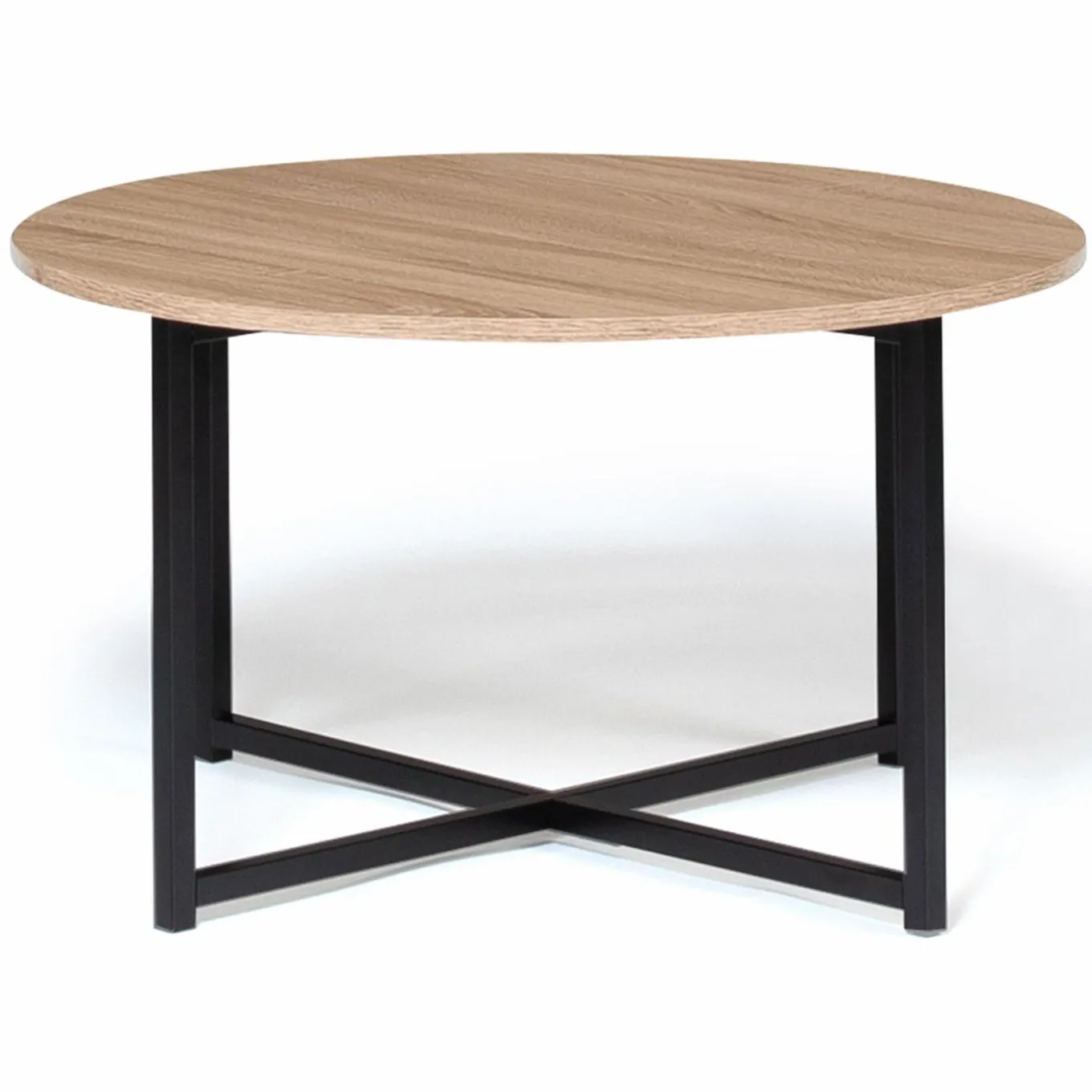 IDMarket Table basse industrielle ronde bois et métal* Meubles En Bois|Collection Industrielle