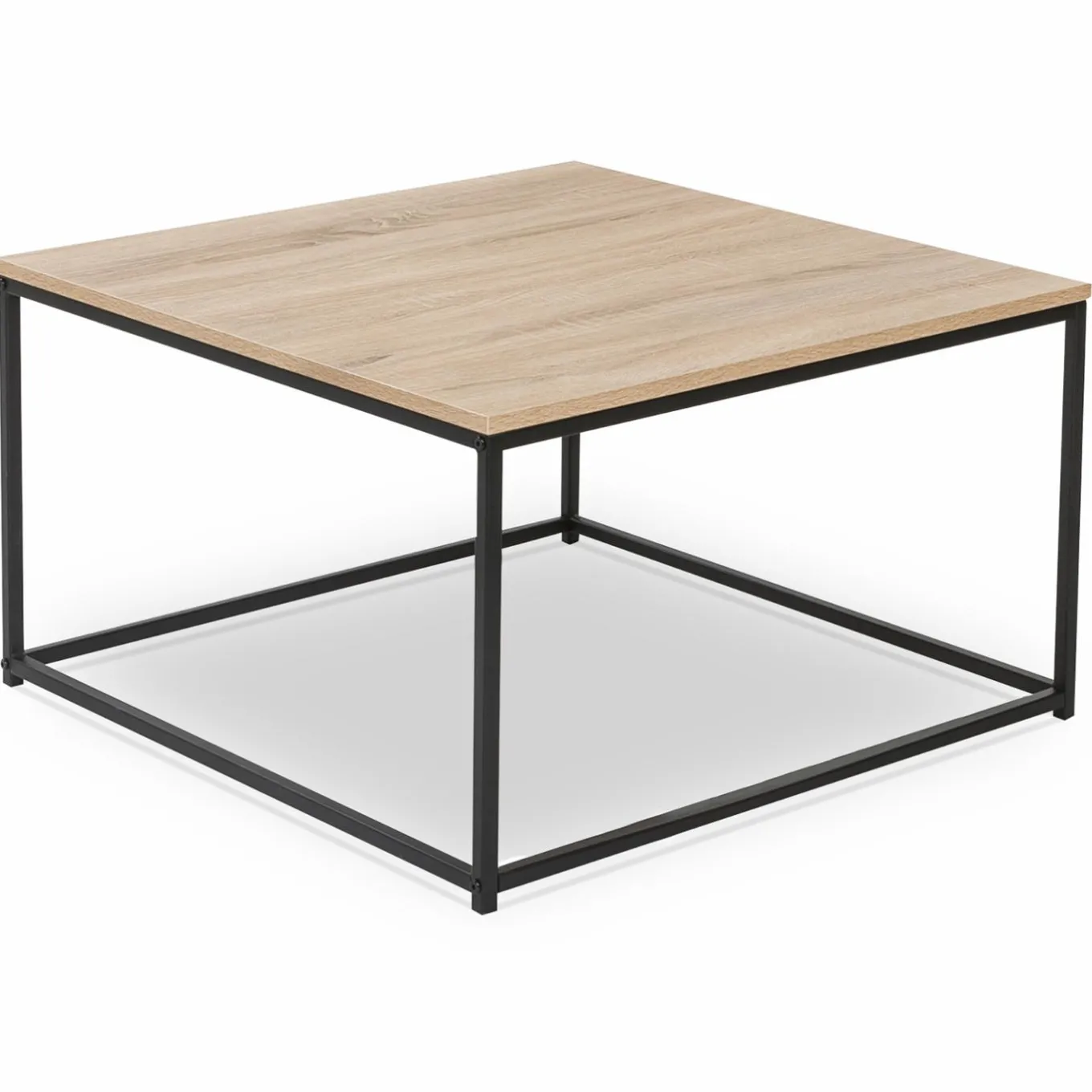 IDMarket Table basse métal industriel carrée* Collection Industrielle|Salon Complet