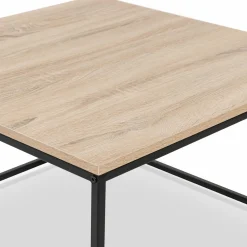 IDMarket Table basse métal industriel carrée* Collection Industrielle|Salon Complet