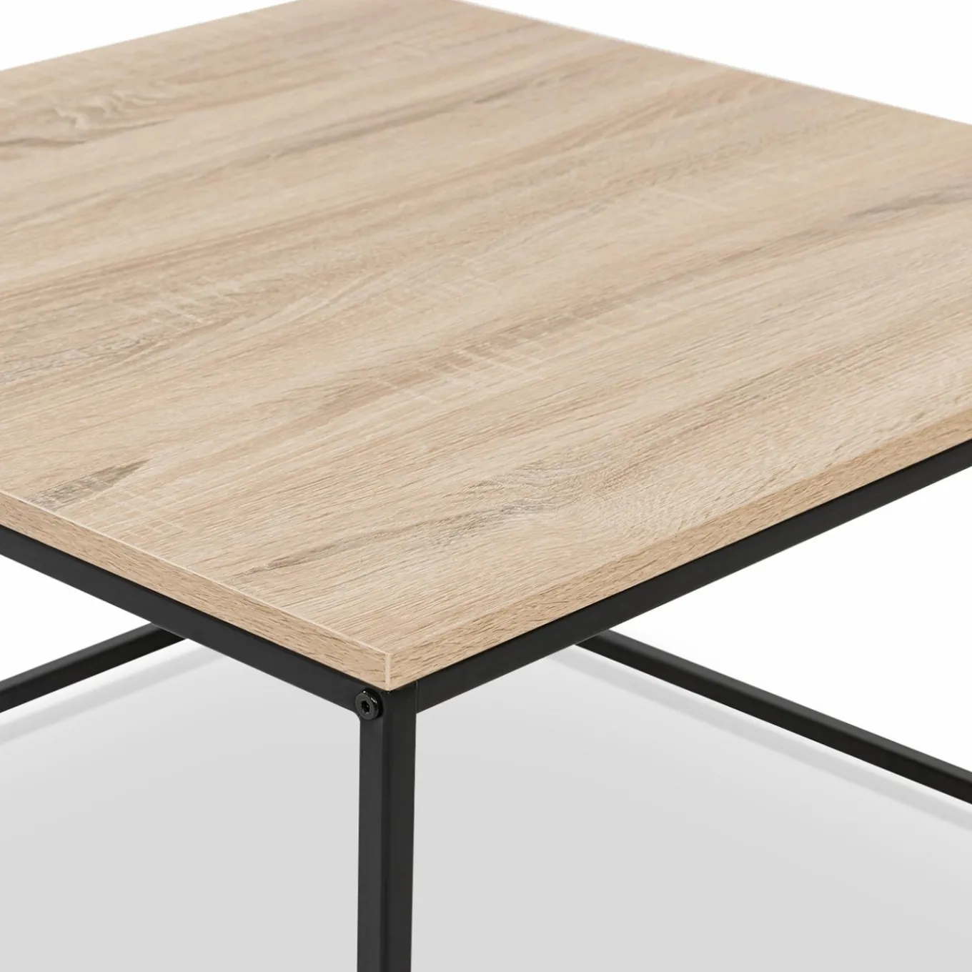 IDMarket Table basse métal industriel carrée* Collection Industrielle|Salon Complet