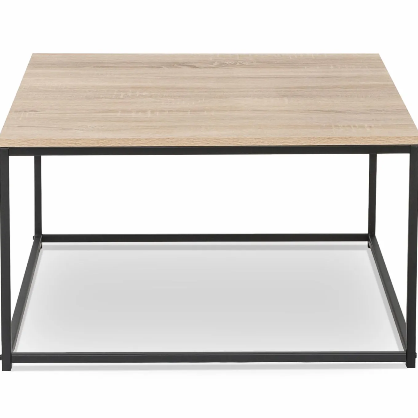 IDMarket Table basse métal industriel carrée* Collection Industrielle|Salon Complet