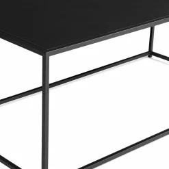 IDMarket Table basse métal noir mat 113 cm* Meubles Noirs|Collection Métal