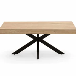 IDMarket Table basse pied araignée bois et noir* Collection Industrielle|Salon Complet