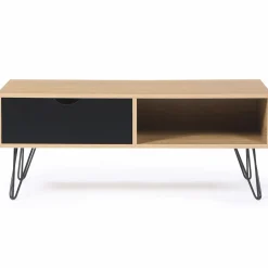 IDMarket Table basse pied épingle au look vintage* Meubles Tiroirs|Collection Vintage