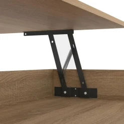 IDMarket Table basse plateau relevable rectangulaire bois et blanc* Collection Contemporaine|Tables Basses