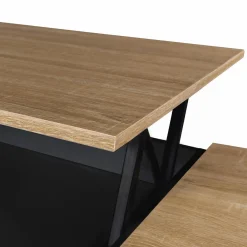 IDMarket Table basse relevable bois noir et façon hêtre* Meubles Bas|Collection Design