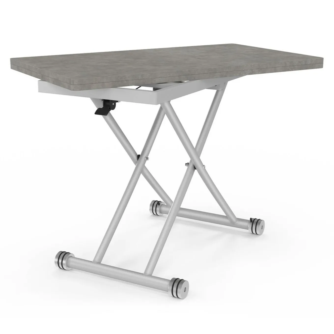 IDMarket Table basse relevable en table à manger moderne avec plateau effet béton* Collection Design|Collection Contemporaine