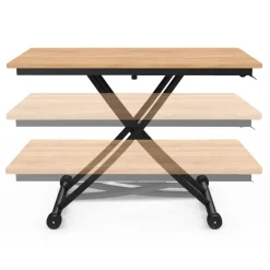 IDMarket Table basse relevable en table à manger industrielle* Salon Complet|Tables Basses