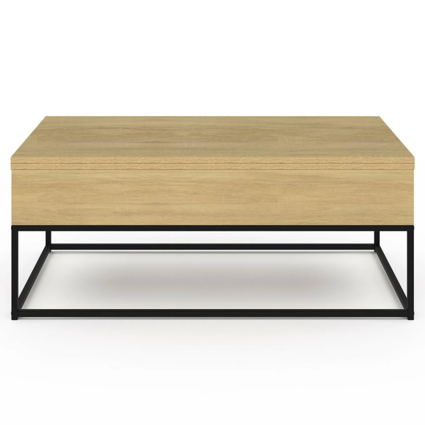 IDMarket Table basse relevable industrielle rectangulaire convertible en table à manger* Meubles Bas|Tables Basses