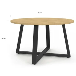 IDMarket Table basse ronde 70 cm* Tables Basses