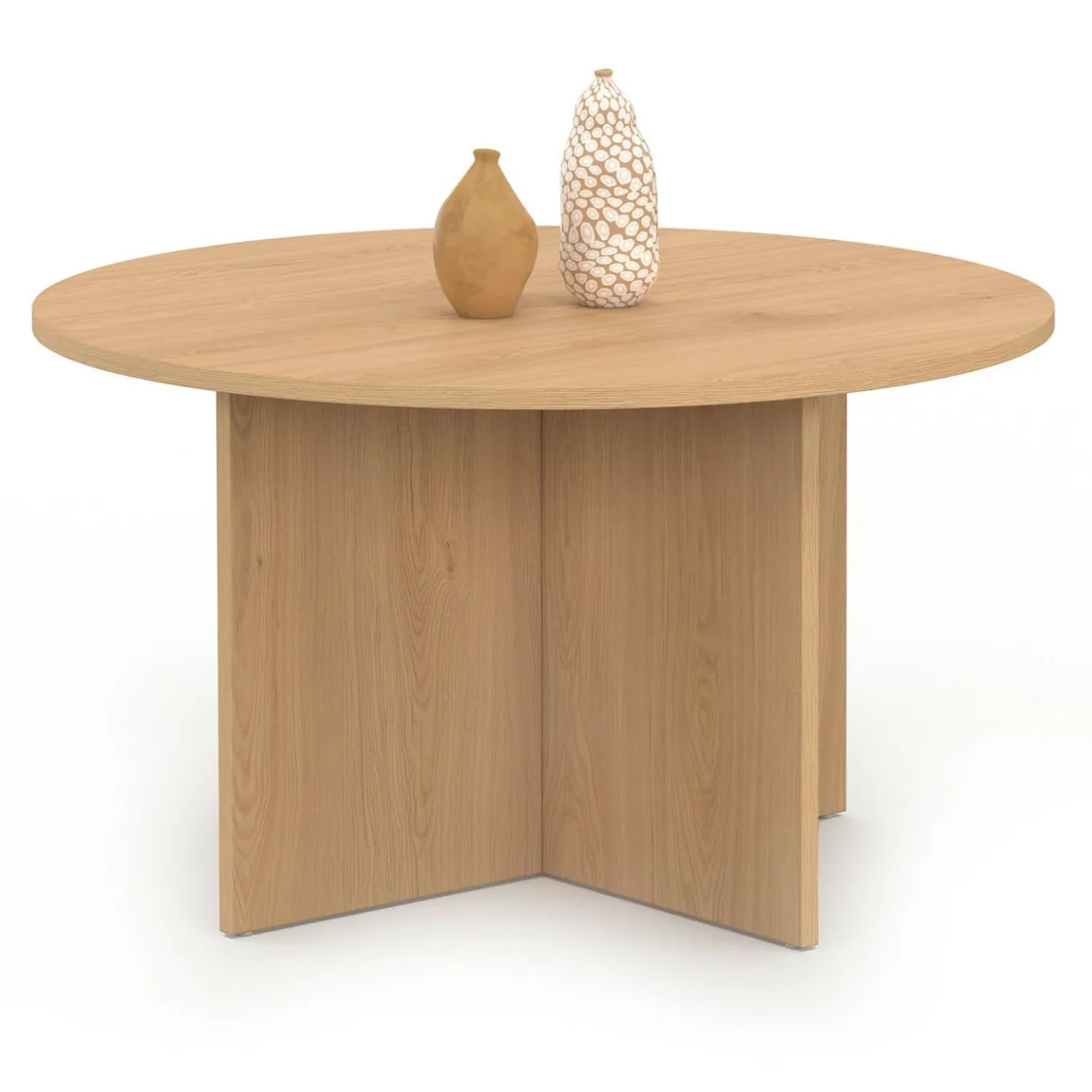 IDMarket Table basse ronde 70 cm bois façon hêtre* Meubles En Bois|Tables Basses