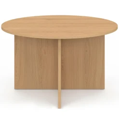 IDMarket Table basse ronde 70 cm bois façon hêtre* Meubles En Bois|Tables Basses