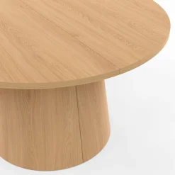 IDMarket Table basse ronde bois effet hêtre 70 cm pied central* Meubles En Bois|Tables Basses