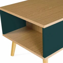IDMarket Table basse scandinave bois, vert clair et vert foncé* Collection Scandinave|Salon Complet