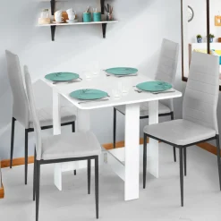 IDMarket Table console blanche en bois* Meubles Blancs|Consoles