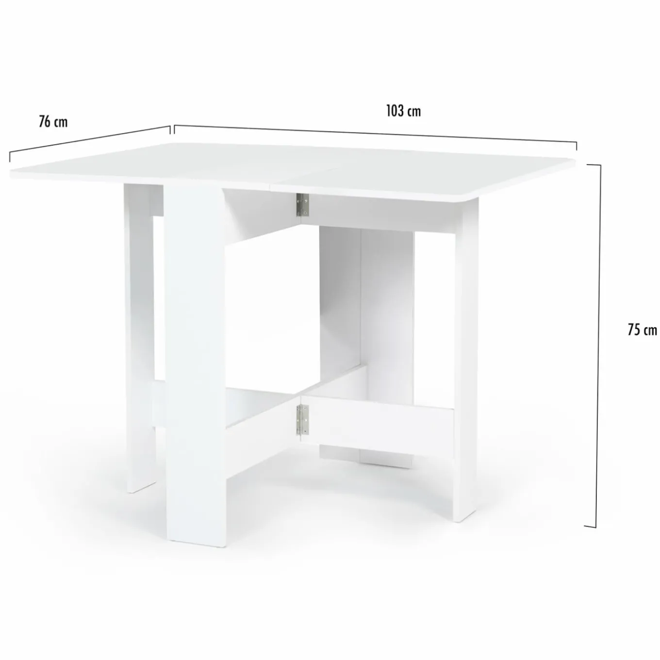 IDMarket Table console blanche en bois* Meubles Blancs|Consoles