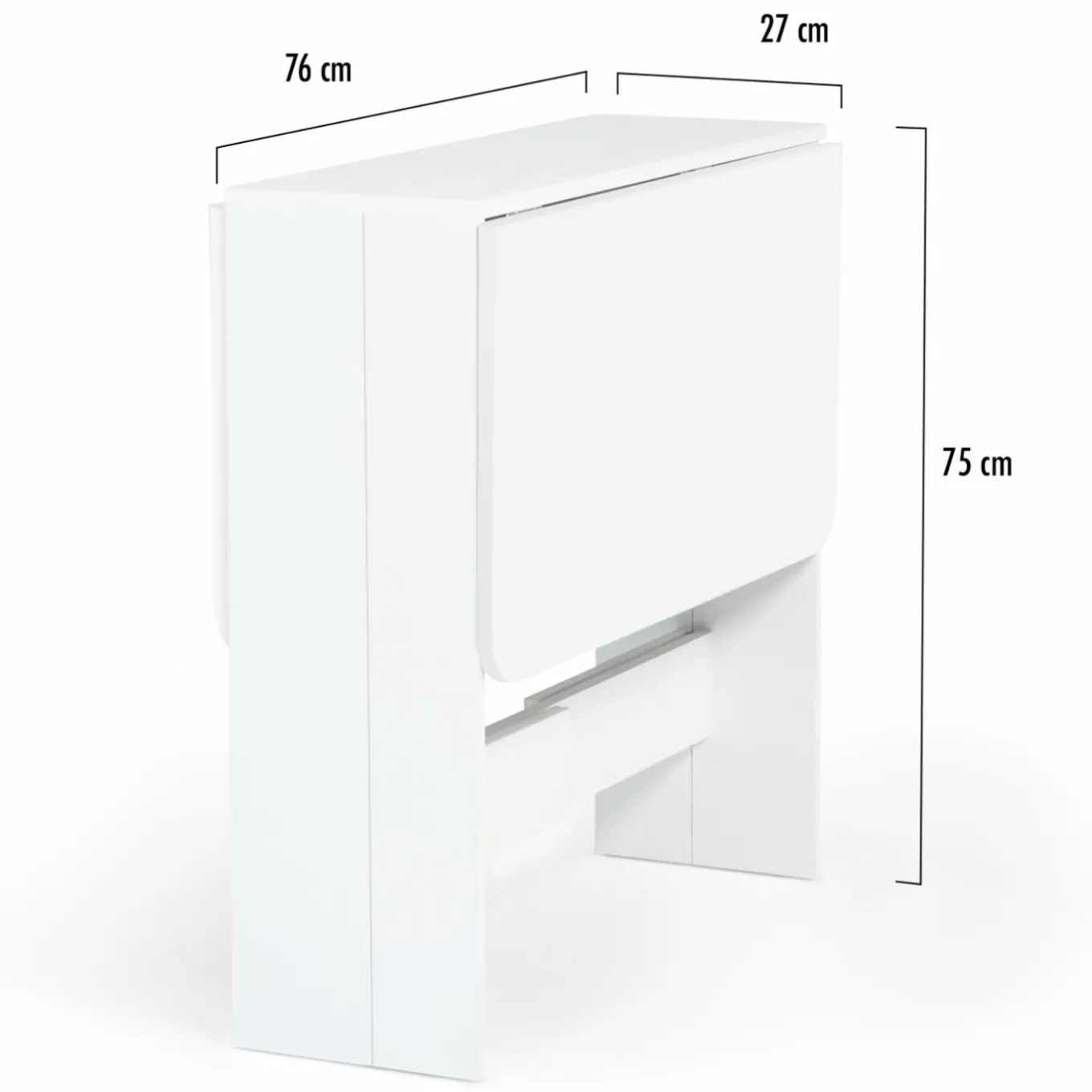 IDMarket Table console blanche en bois* Meubles Blancs|Consoles
