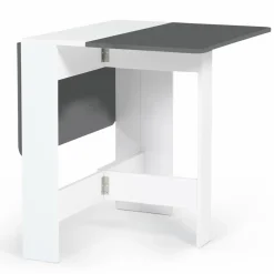 IDMarket Table console blanche et grise en bois* Meubles Blancs|Collection Contemporaine