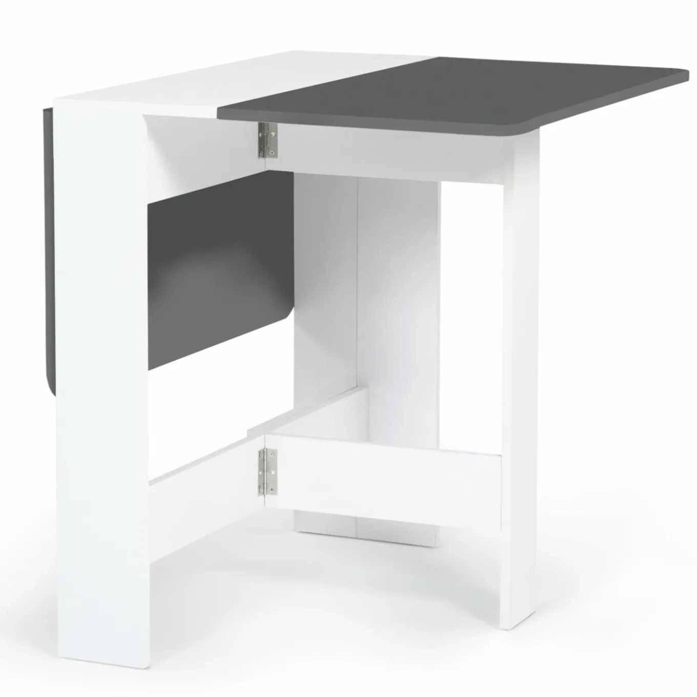 IDMarket Table console blanche et grise en bois* Meubles Blancs|Collection Contemporaine