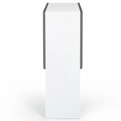 IDMarket Table console blanche et grise en bois* Meubles Blancs|Collection Contemporaine