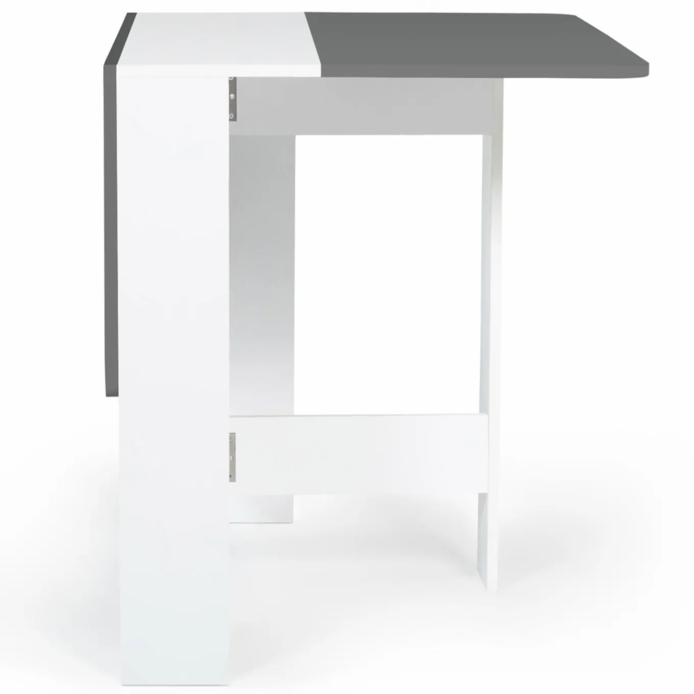 IDMarket Table console blanche et grise en bois* Meubles Blancs|Collection Contemporaine