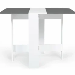 IDMarket Table console blanche et grise en bois* Meubles Blancs|Collection Contemporaine