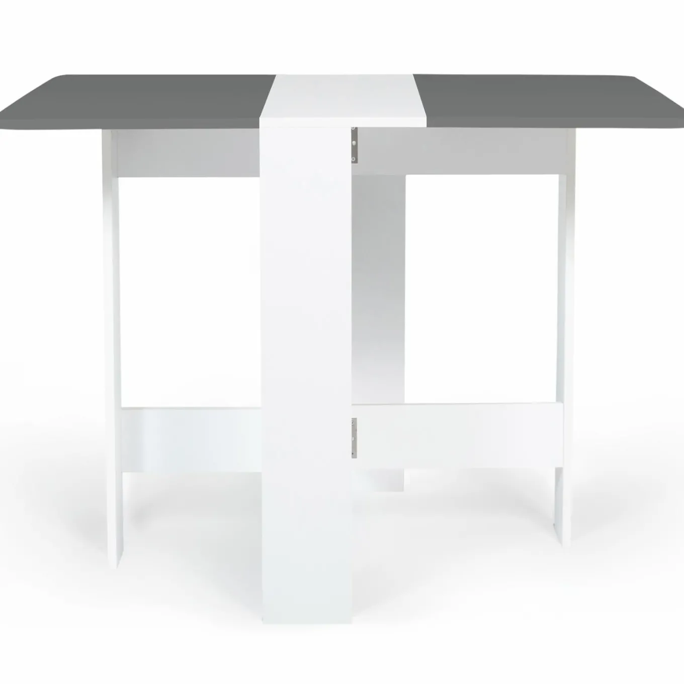 IDMarket Table console blanche et grise en bois* Meubles Blancs|Collection Contemporaine