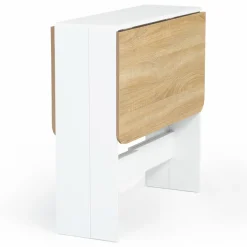 IDMarket Table console bois blanc et imitation hêtre* Meubles Blancs|Collection Contemporaine