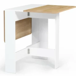 IDMarket Table console bois blanc et imitation hêtre* Meubles Blancs|Collection Contemporaine