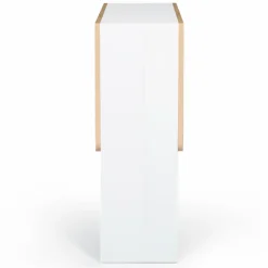 IDMarket Table console bois blanc et imitation hêtre* Meubles Blancs|Collection Contemporaine