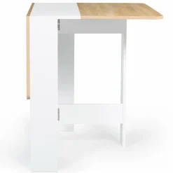 IDMarket Table console bois blanc et imitation hêtre* Meubles Blancs|Collection Contemporaine