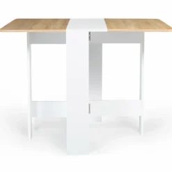 IDMarket Table console bois blanc et imitation hêtre* Meubles Blancs|Collection Contemporaine