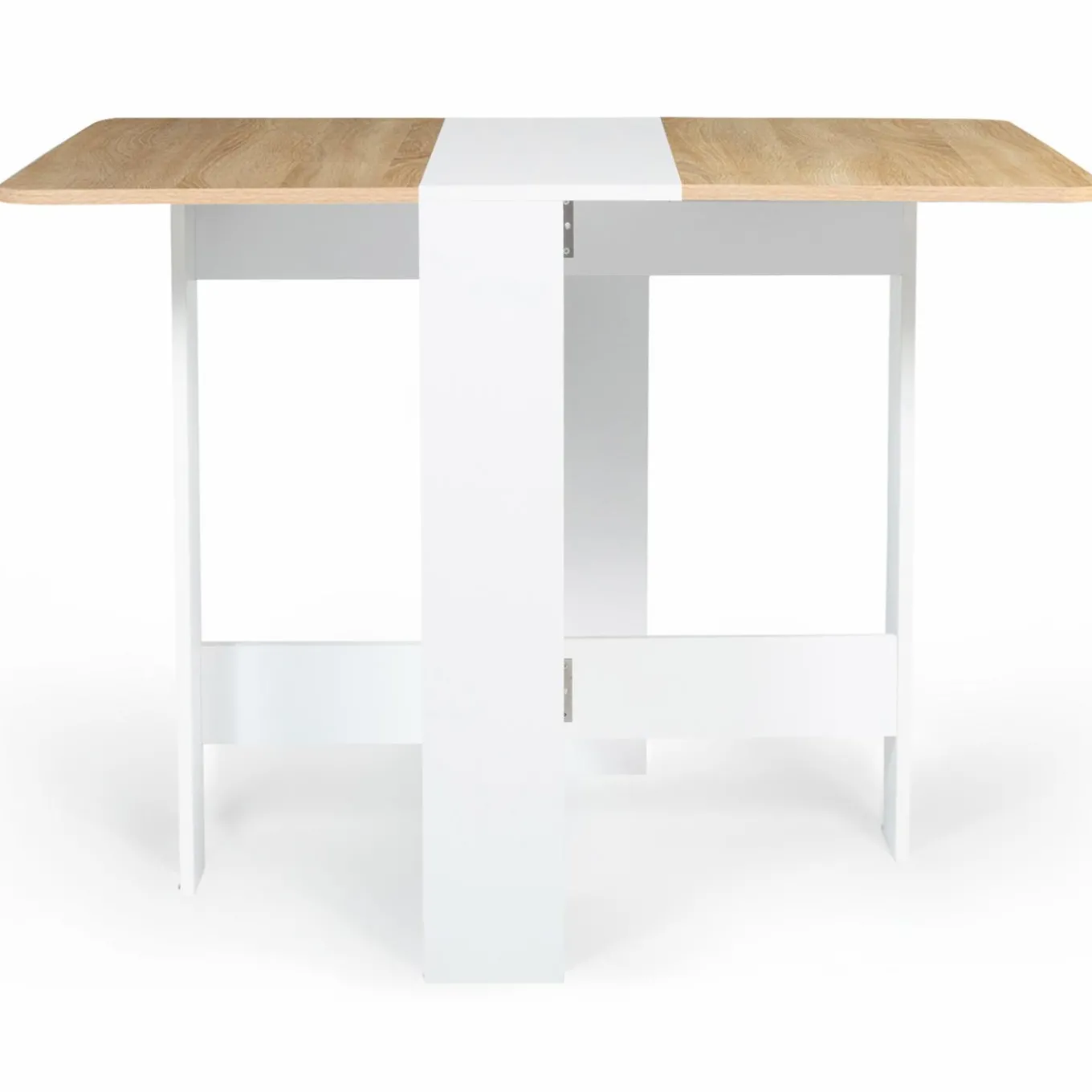 IDMarket Table console bois blanc et imitation hêtre* Meubles Blancs|Collection Contemporaine