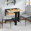 IDMarket Table console bois noir et imitation hêtre* Meubles Noirs|Collection Contemporaine