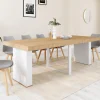 IDMarket Table console extensible bois et blanc* Consoles|Tables