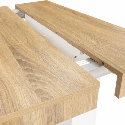 IDMarket Table console extensible bois et blanc* Consoles|Tables