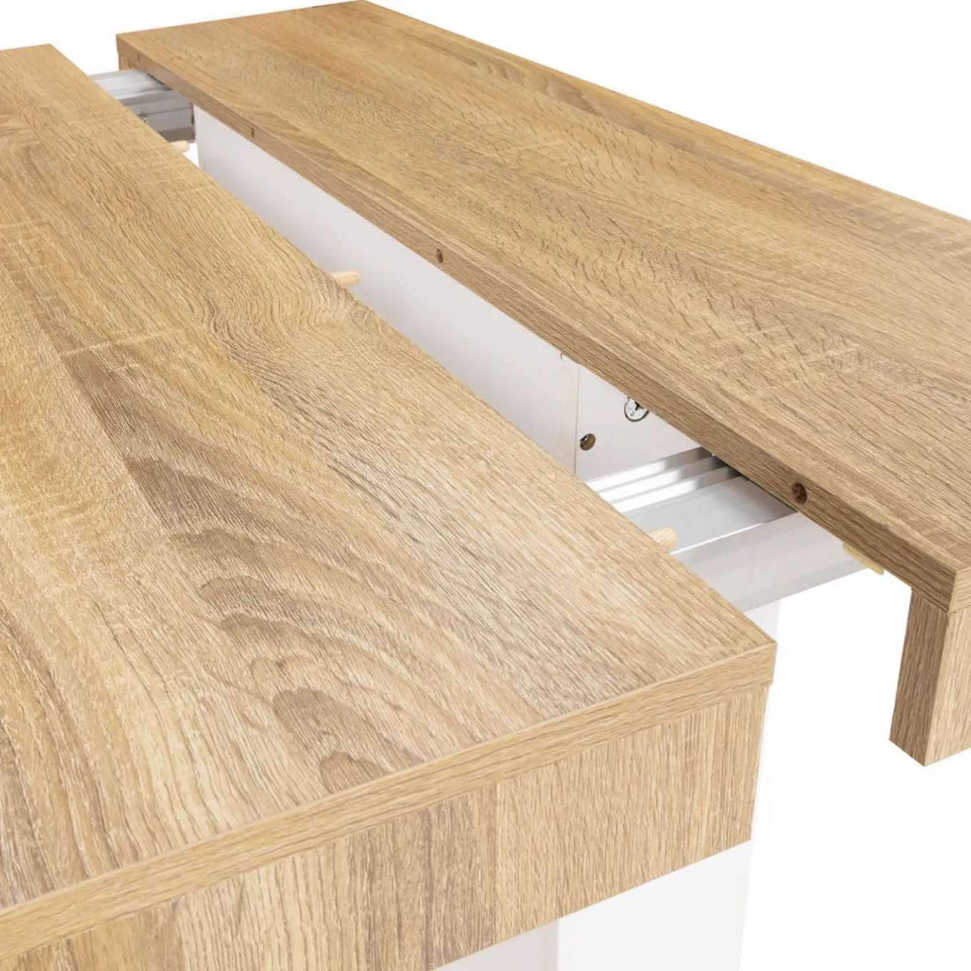 IDMarket Table console extensible bois et blanc* Consoles|Tables