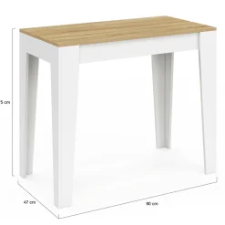 IDMarket Table console extensible 10 personnes 235 cm bois et façon hêtre* Tables|Tables Et Chaises