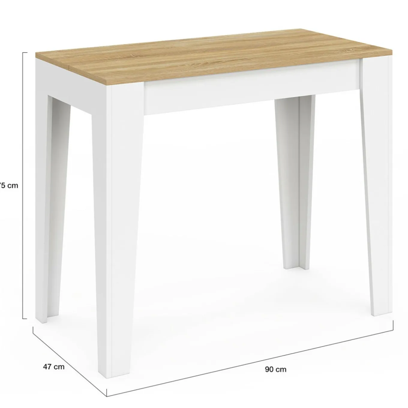IDMarket Table console extensible 10 personnes 235 cm bois et façon hêtre* Tables|Tables Et Chaises