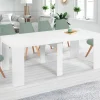 IDMarket Table console extensible blanche 10 personnes 235 cm* Meubles Blancs|Collection Moderne