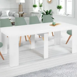 IDMarket Table console extensible blanche 10 personnes 235 cm* Meubles Blancs|Collection Moderne
