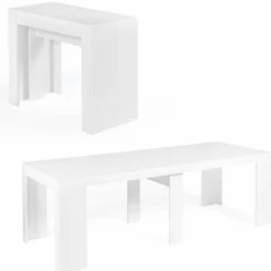 IDMarket Table console extensible blanche 10 personnes 235 cm* Meubles Blancs|Collection Moderne