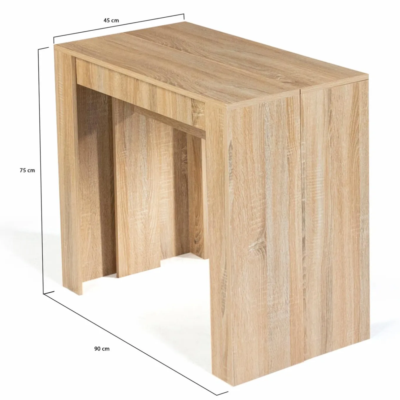 IDMarket Table console extensible imitation hêtre 10 personnes 235 cm* Meubles En Bois|Collection Design