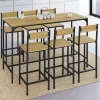 IDMarket Table de bar design industriel avec 6 chaises* Meubles Hauts|Meubles En Bois
