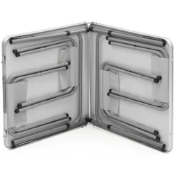 IDMarket Table de camping pliante de 120 cm à hauteur réglable pour 4 personnes* Mobilier Pliant D'Appoint|Salons De Jardin