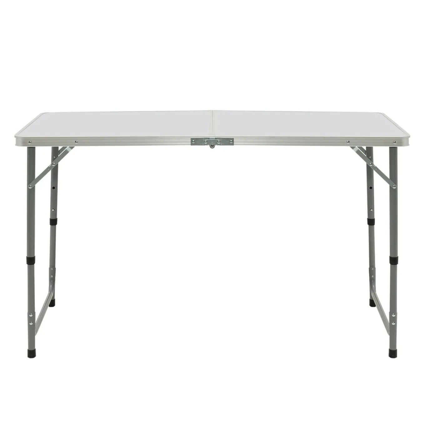 IDMarket Table de camping pliante de 120 cm à hauteur réglable pour 4 personnes* Mobilier Pliant D'Appoint|Salons De Jardin